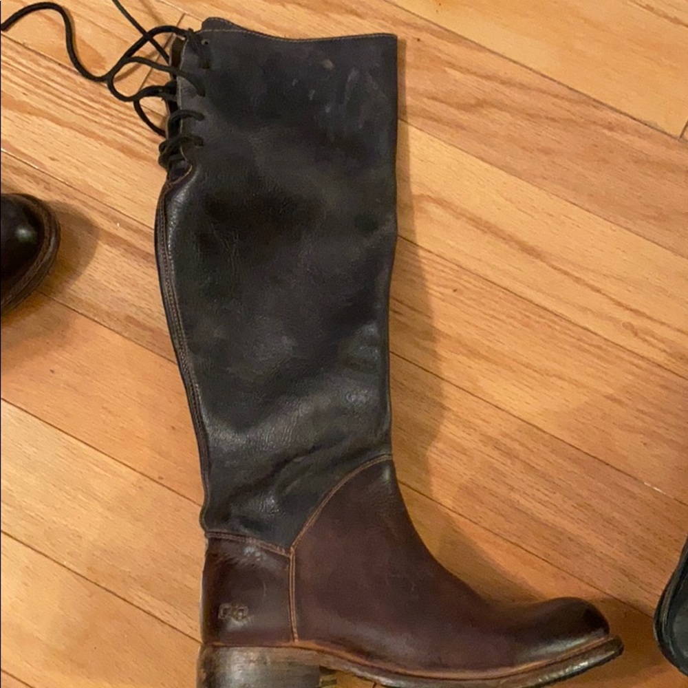 Leather tall boots